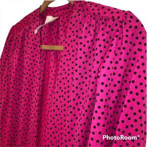 Bergdorf Goodman GOTTEX pink  polka dot open drape top robe cover up #coachella
